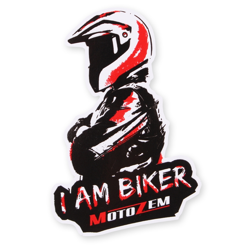 MotoZem Ich bin Biker Aufkleber - Mann maxi