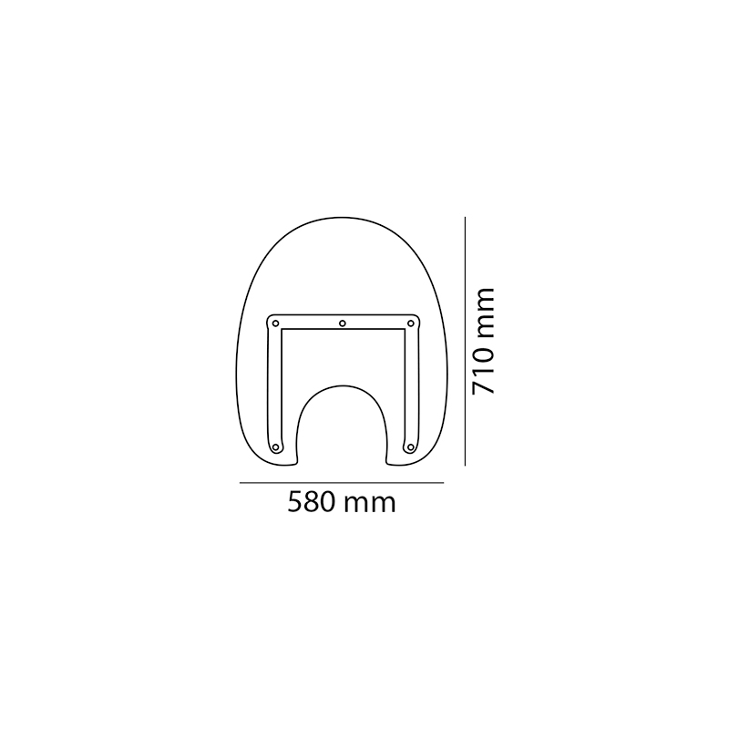 Windschirm CUSTOMACCES AMERICA III transparent