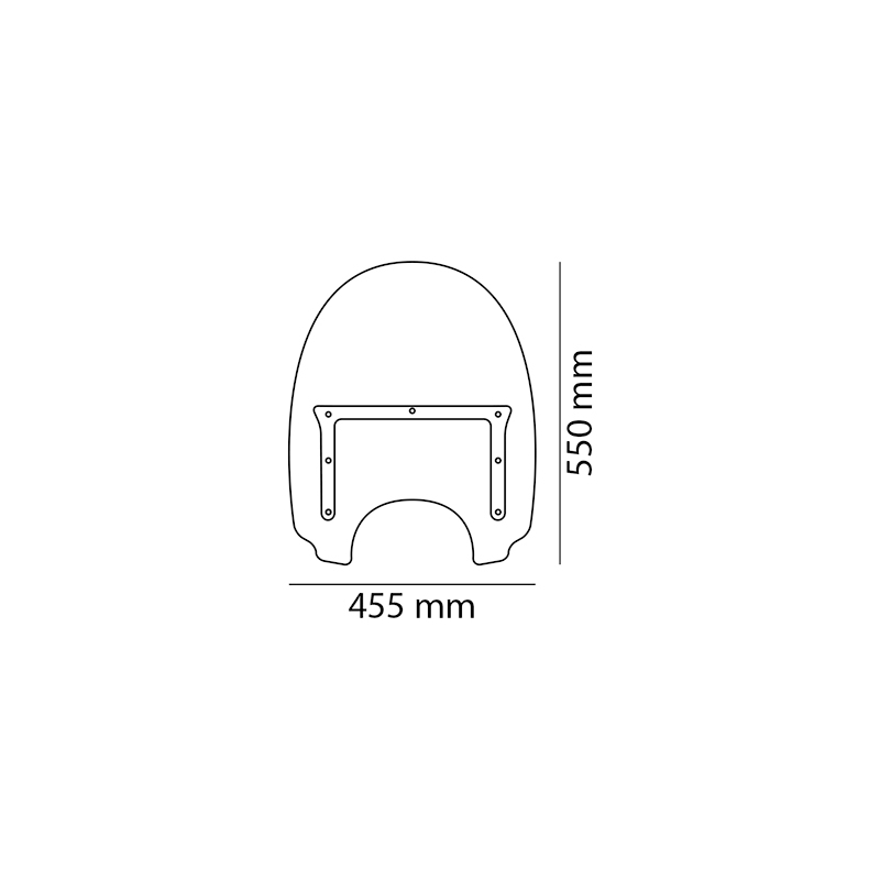 Windschirm CUSTOMACCES HIGHWAY transparent Ausverkauf