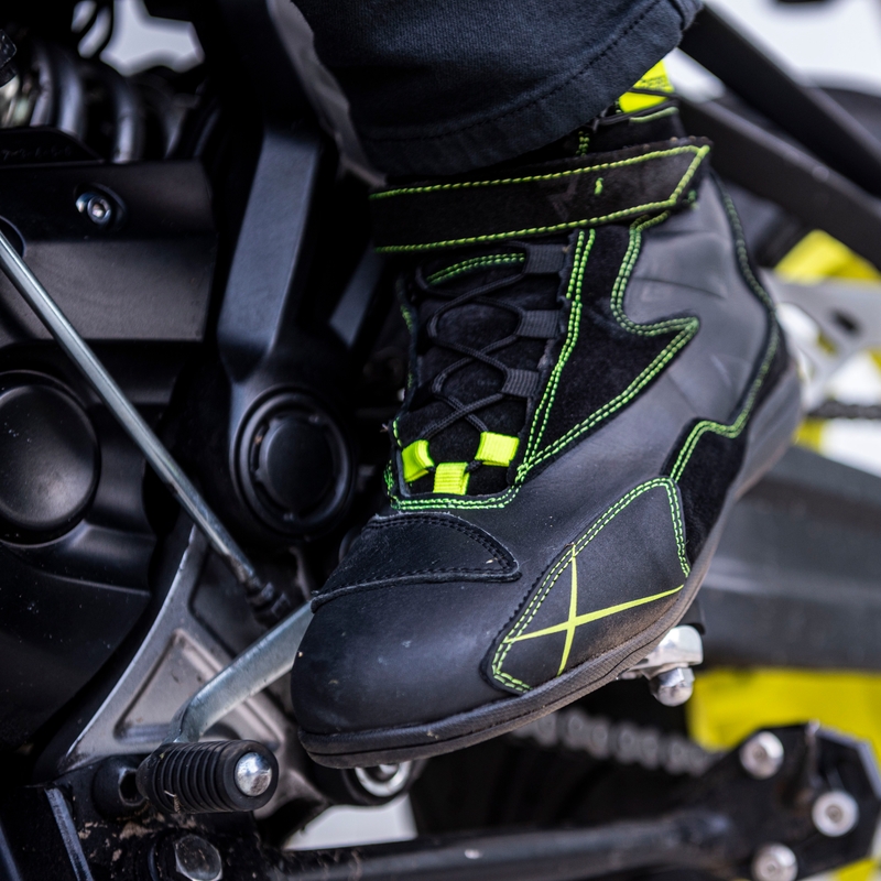 Rebelhorn Spark Schwarz-Fluo Gelb Motorradstiefel Ausverkauf