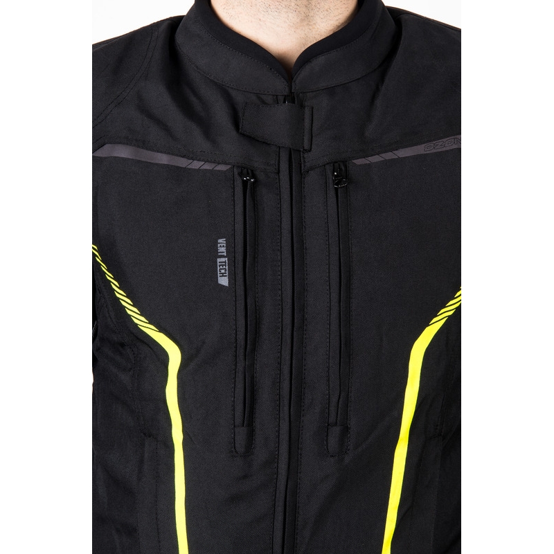 Ozone Delta IV Motorradjacke schwarz-neongelb