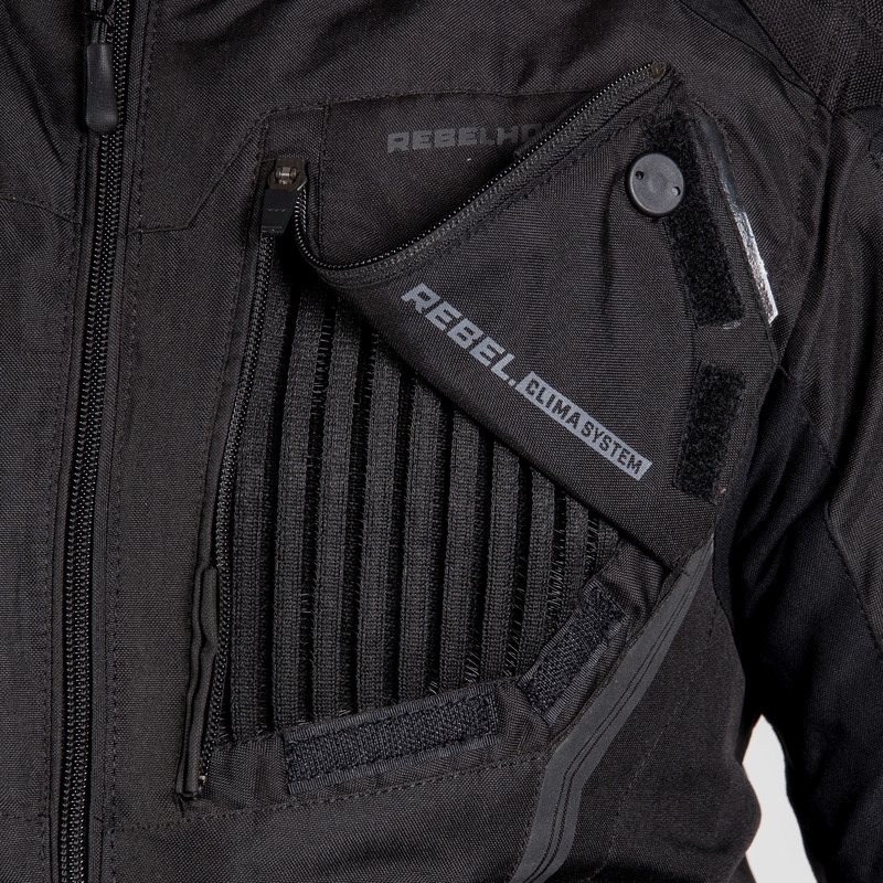 Rebelhorn Borg Schwarze Motorradjacke Ausverkauf