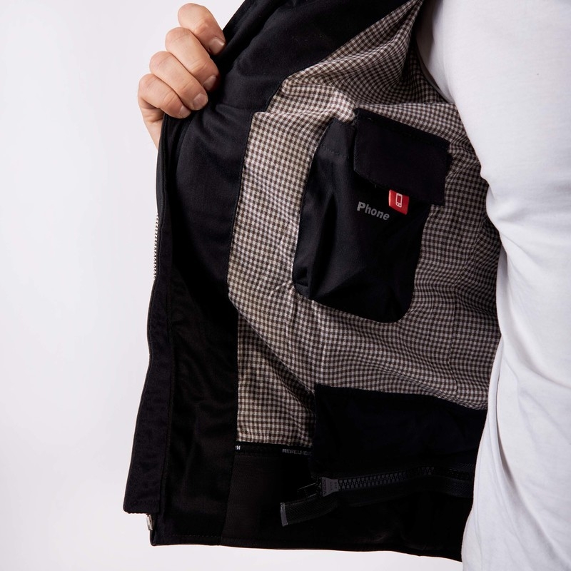Rebelhorn Hunter Pro Schwarz Motorradjacke Ausverkauf
