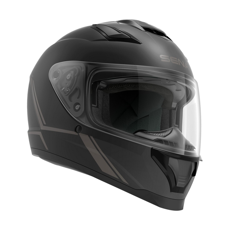 Integral-Motorradhelm mit Mesh-Headset SENA Stryker Schwarz Matt