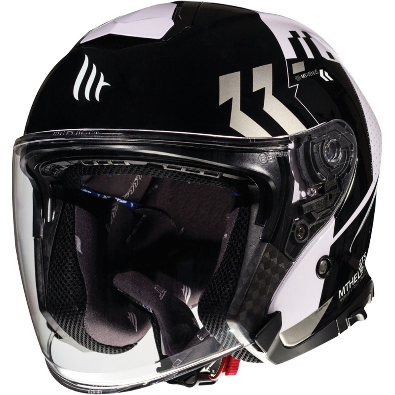 Offener Motorradhelm MT Thunder 3 SV Venus schwarz-grau-weiß - Klasse II