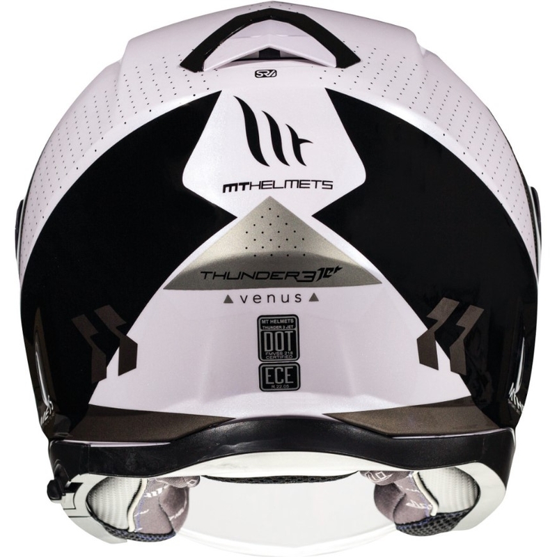 Offener Motorradhelm MT Thunder 3 SV Venus schwarz-grau-weiß - Klasse II