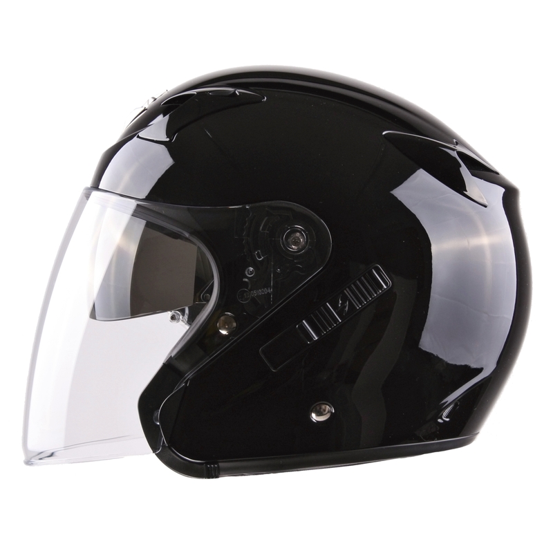 Motorradhelm Scorpion EXO-220 schwarz glänzend Ausverkauf
