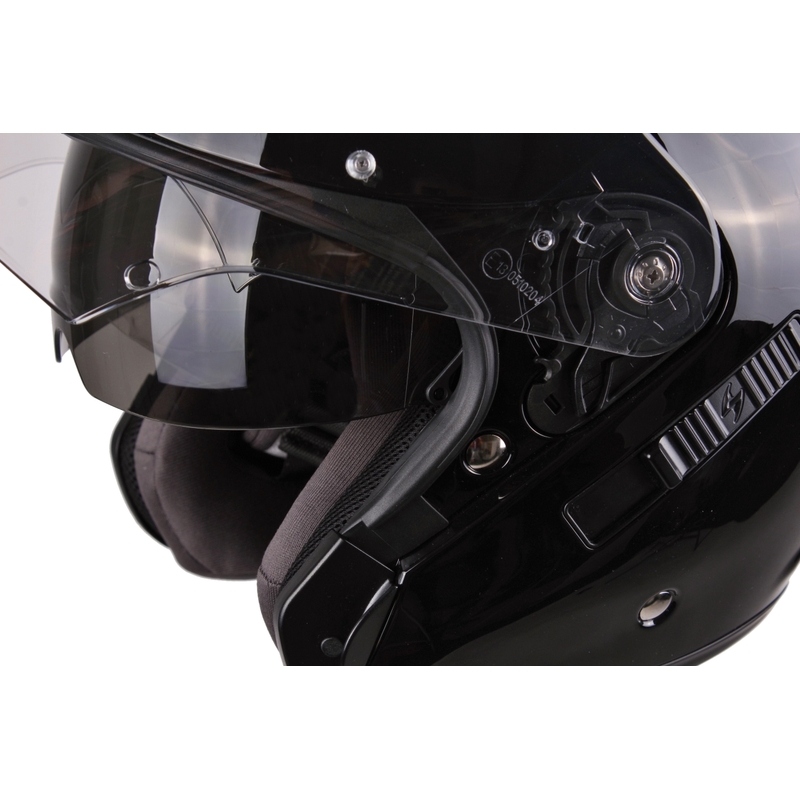 Motorradhelm Scorpion EXO-220 schwarz glänzend Ausverkauf