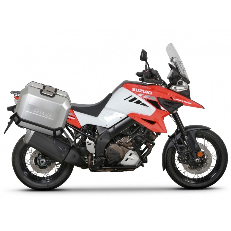 Complete set of 36L / 36L SHAD TERRA aluminum side cases, including mounting kit SHAD SUZUKI DL 1000 V-Strom/ DL 1050 V-Strom