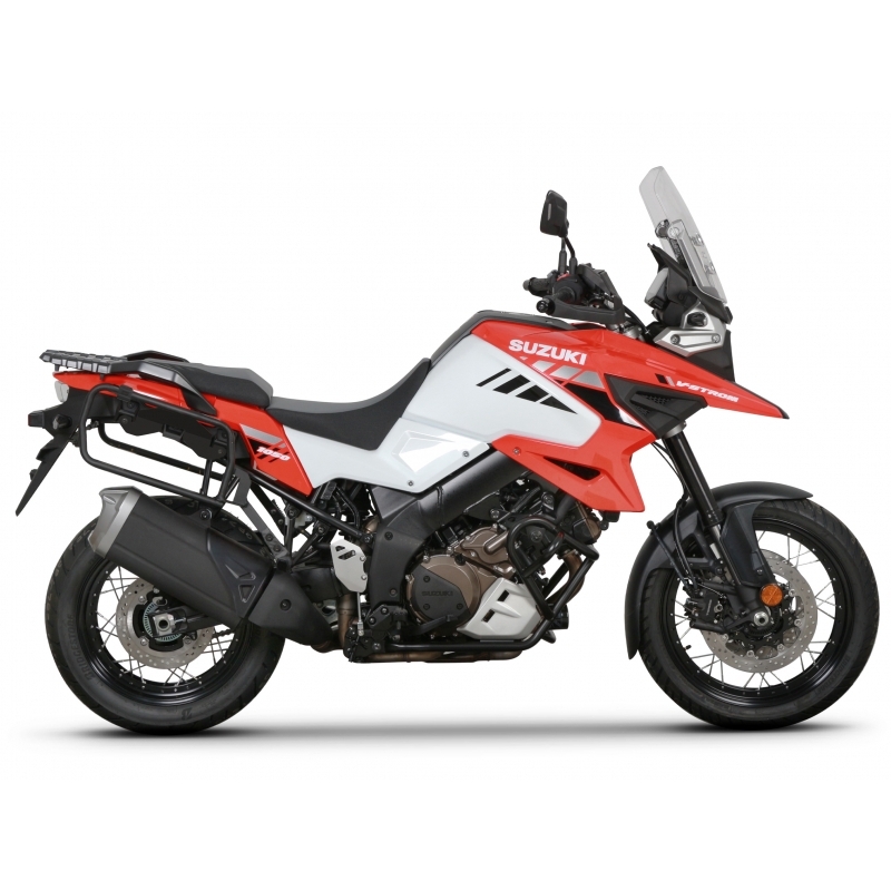 Complete set of aluminum cases SHAD TERRA, 37L topcase + 36L / 36L side cases, including mounting kit and plate SHAD SUZUKI DL 1000 V-Strom/ DL 1050 V-Strom