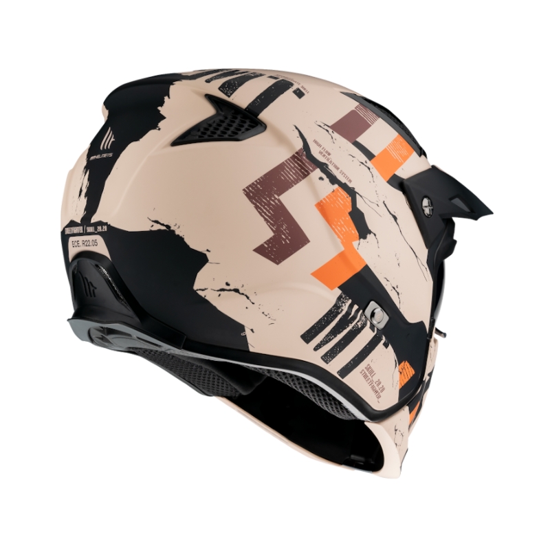 Motorradhelm MT Streetfighter Skull 2020 orange-braun - Qualität II