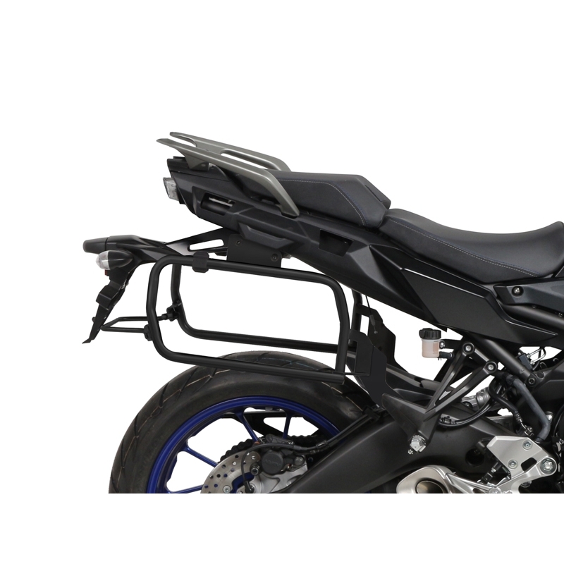 Complete set of black aluminum cases SHAD TERRA, 37L topcase + 36L / 47L side cases, including mounting kit and plate SHAD YAMAHA MT-09 Tracer / Tracer 900
