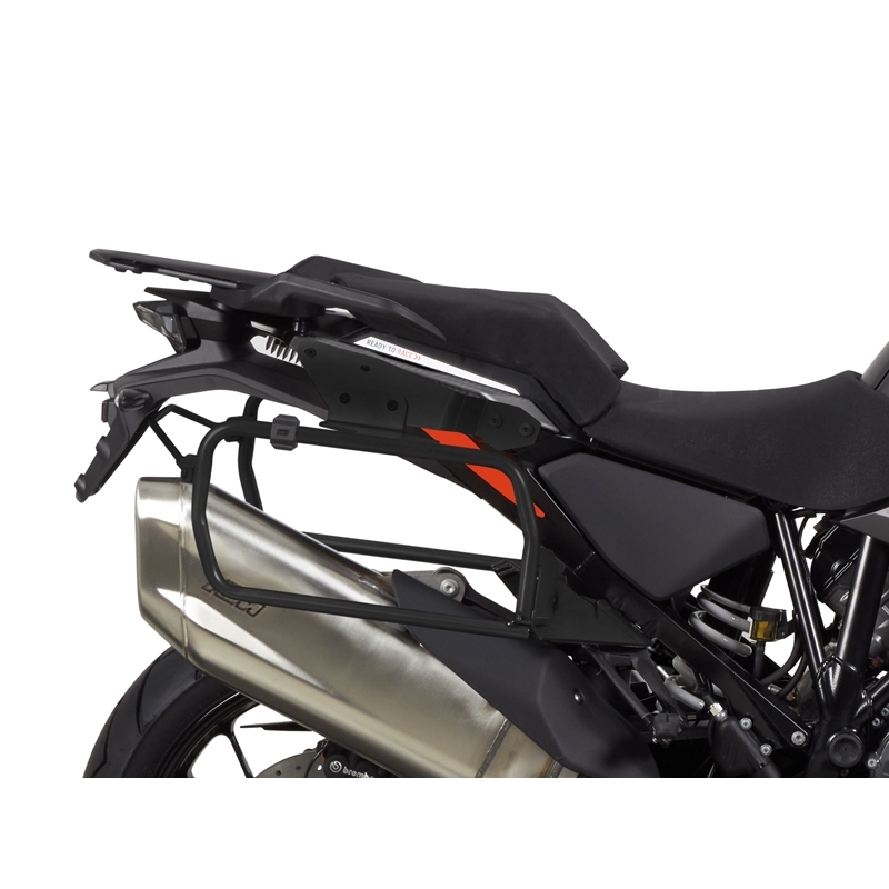 Complete set of black aluminum cases SHAD TERRA, 37L topcase + 36L / 47L side cases, including mounting kit and plate SHAD KTM Super Adventure 1290 (R, S)