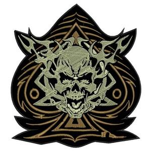 Patch Pik braun - groß