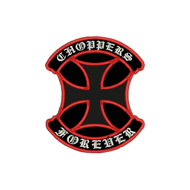 Patch Choppers Schild rot - groß