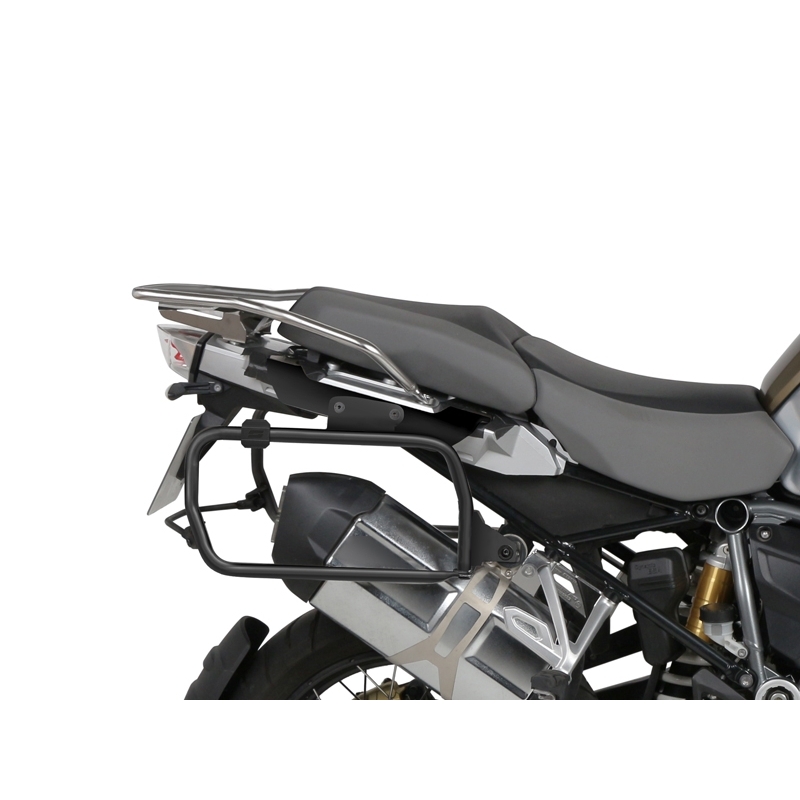 Complete set of black aluminum cases SHAD TERRA, 48L topcase + 36L / 47L side cases, including mounting kit and plate SHAD R 1200 GS Adventure/ R 1250 GS Adventure