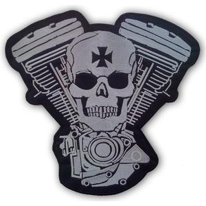 Aufnäher Warrior weiß-schwarz