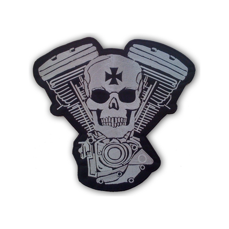 Aufnäher Warrior weiß-schwarz Ausverkauf