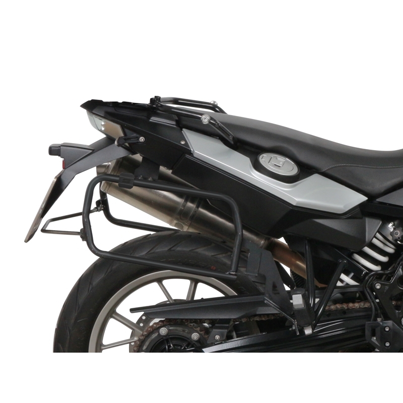 Complete set of black aluminum cases SHAD TERRA, 48L topcase + 36L / 47L side cases, including mounting kit and plate SHAD BMW F 650 GS/ F 700 GS/ F 800 GS