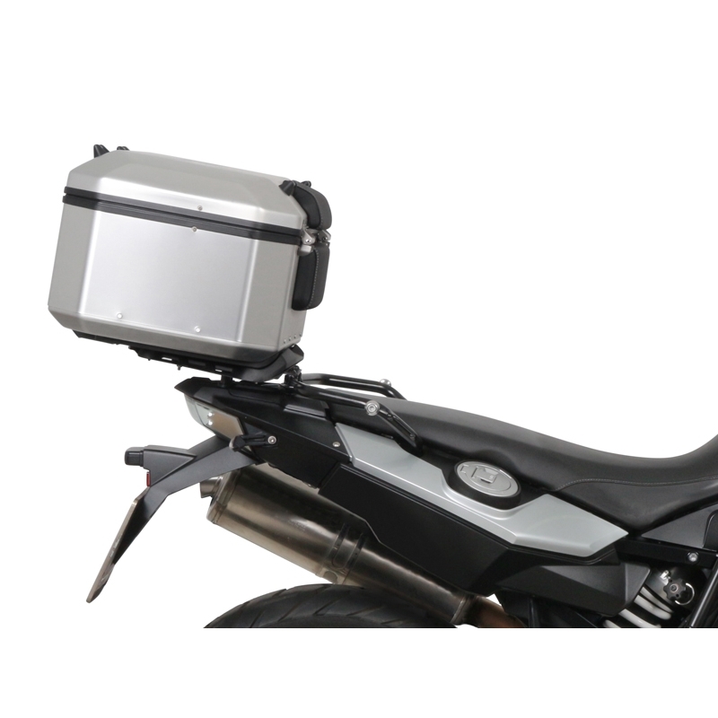 Complete set of black aluminum cases SHAD TERRA, 48L topcase + 36L / 47L side cases, including mounting kit and plate SHAD BMW F 650 GS/ F 700 GS/ F 800 GS