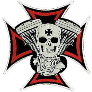 Aufnäher Warrior + Kreuz - groß