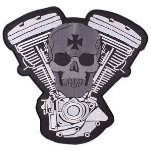 Aufnäher Warrior weiß-grau