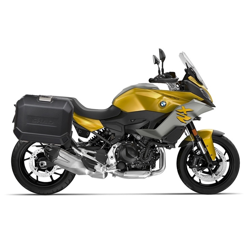 Complete set of 47L / 47L SHAD TERRA BLACK aluminum side cases, including mounting kit SHAD BMW F 900 XR