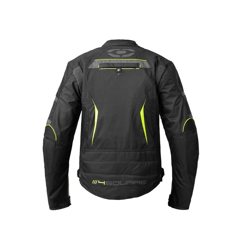 Motorradjacke 4SQUARE Roadster Dual schwarz-fluo gelb
