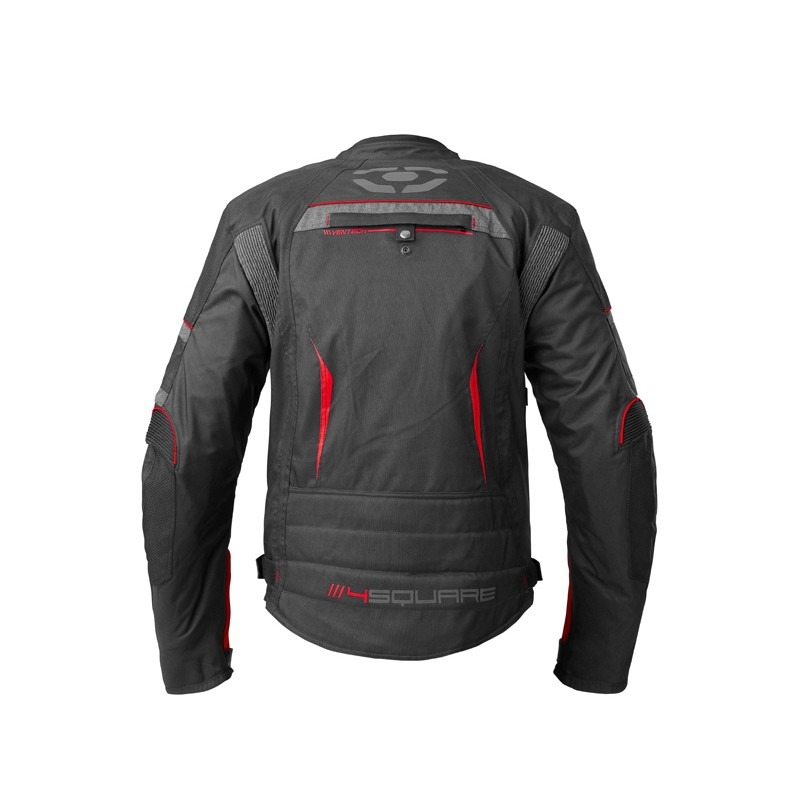 Motorradjacke 4SQUARE Roadster Dual schwarz-rot Ausverkauf