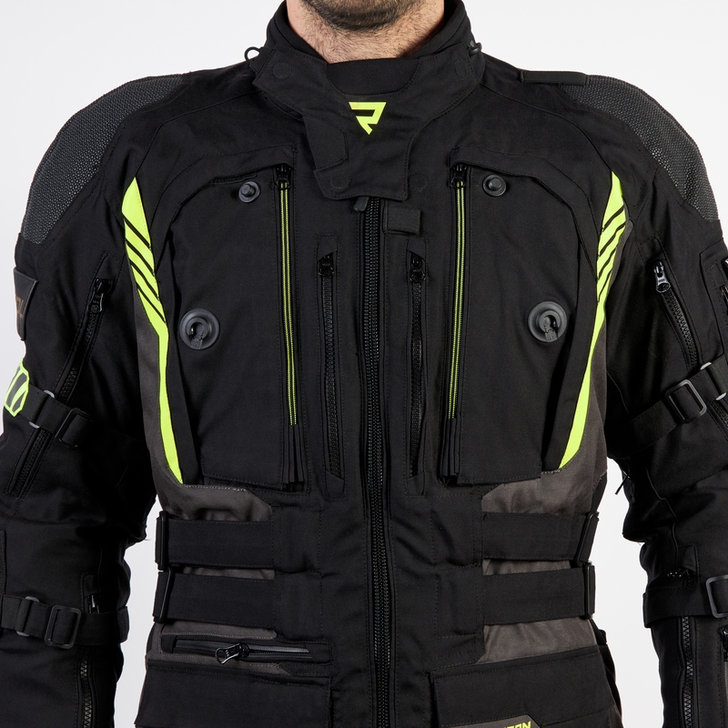 Rebelhorn Patrol schwarz-grau-fluorgelbe Motorradjacke