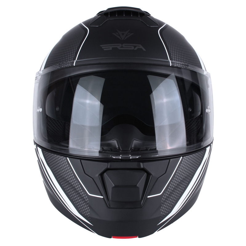 RSA Rival schwarz-grau-weiß Motorradhelm zu verkaufen Ausverkauf