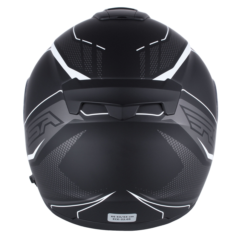 RSA Rival schwarz-grau-weiß Motorradhelm zu verkaufen Ausverkauf