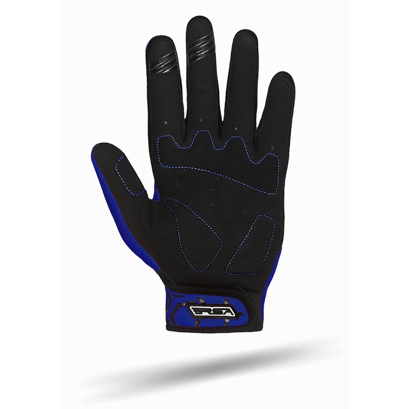 Kinder Motorradhandschuhe RSA MX EVO schwarz und blau