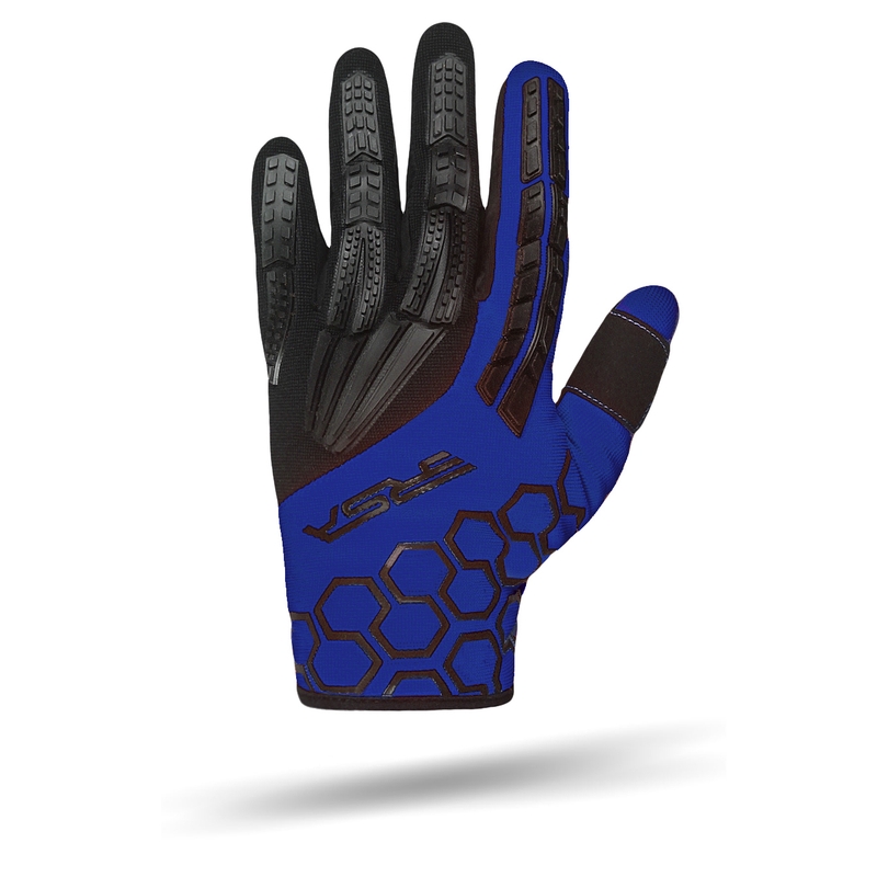 Kinder Motorradhandschuhe RSA MX EVO schwarz und blau