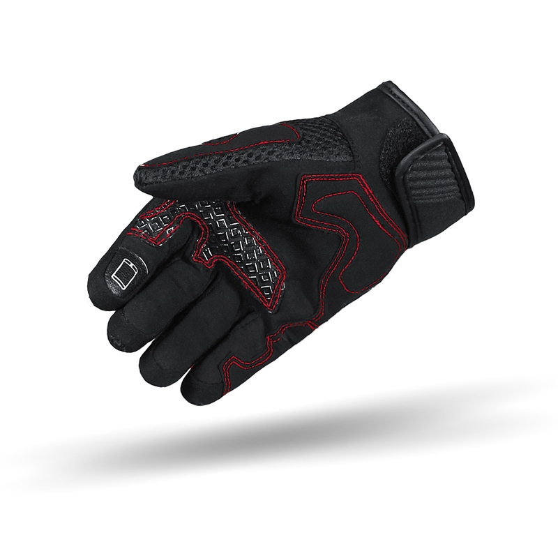 Damen Motorradhandschuhe Street Racer Stunt schwarz-rot