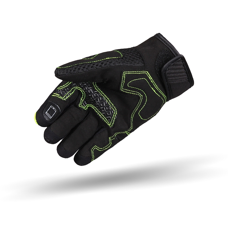 Damen Motorradhandschuhe Street Racer Stunt schwarz-fluo gelb