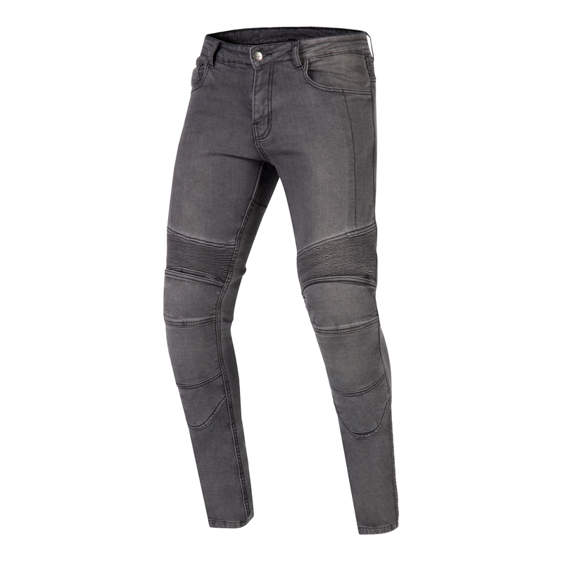 Ozone Rusty gewaschene schwarze Motorradjeans Ausverkauf