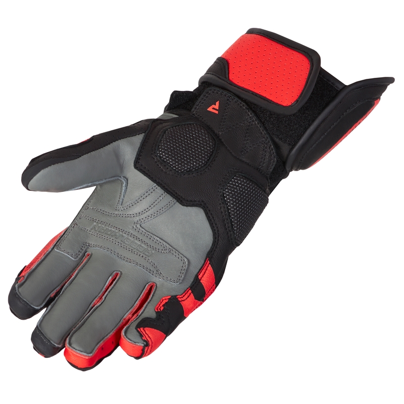 Motorradhandschuhe Rebelhorn Fighter schwarz-fluorrot Ausverkauf