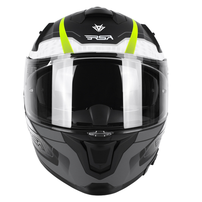 RSA Rapid schwarz-grau-weiß-fluo gelb Integral Motorradhelm Ausverkauf