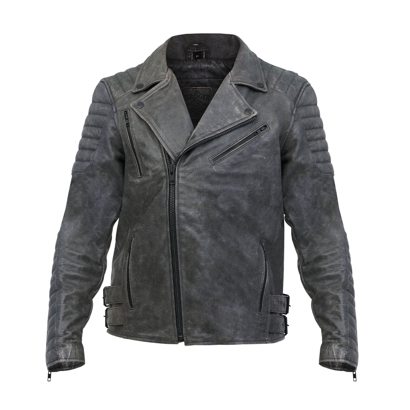 Motorradjacke BROGER Ohio Vintage grau Ausverkauf