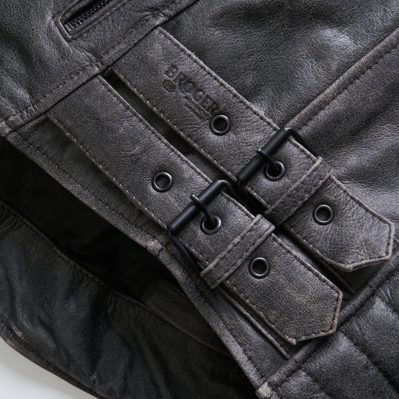 Motorradjacke BROGER Ohio Vintage grau Ausverkauf