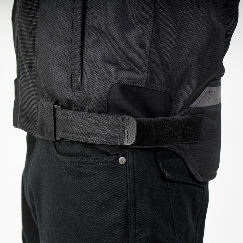 Ozone Flow Schwarze Motorradjacke Ausverkauf