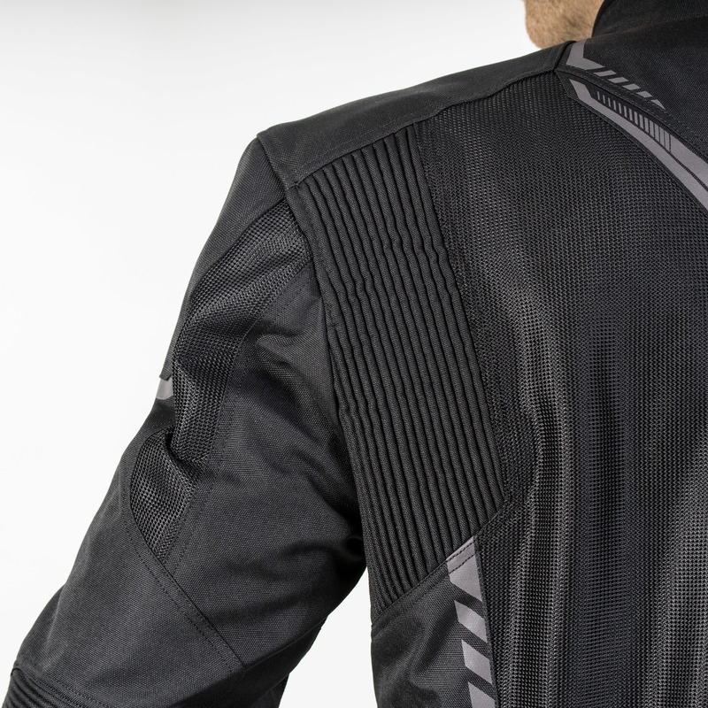 Ozone Flow Schwarze Motorradjacke Ausverkauf