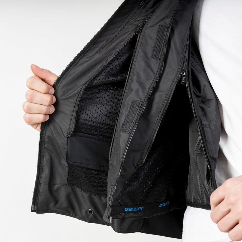 Ozone Flow Schwarze Motorradjacke Ausverkauf