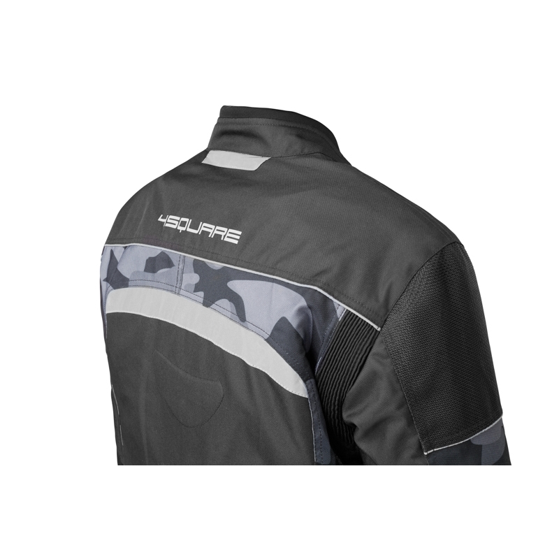 Motorradjacke 4SQUARE Titan schwarz-grau camo Ausverkauf