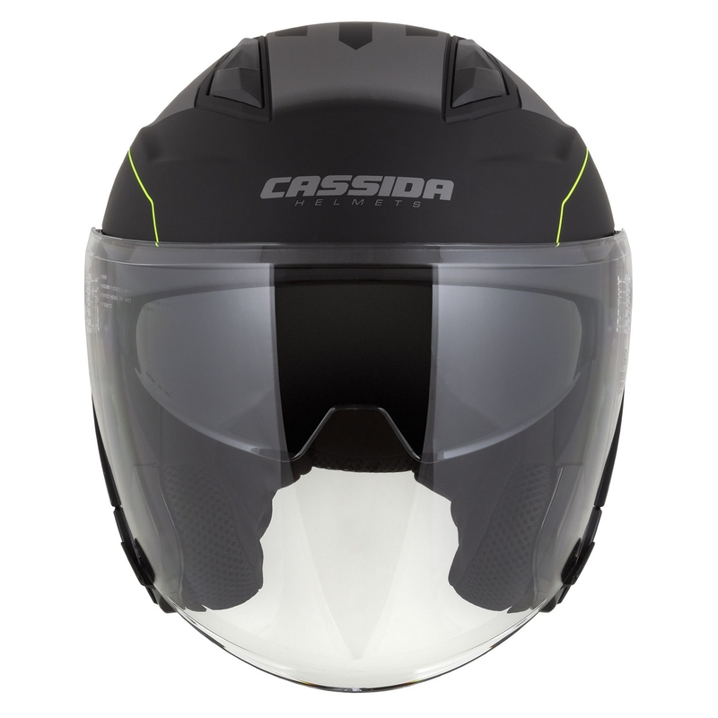 Cassida Jet Tech Roxor offener Motorradhelm schwarz-grau-fluo gelb matt Ausverkauf
