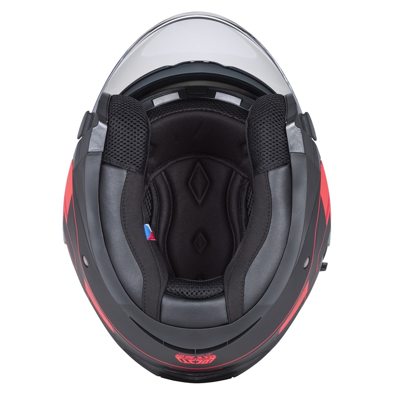 Cassida Jet Tech Roxor offener Motorradhelm schwarz-grau-fluorrot matt