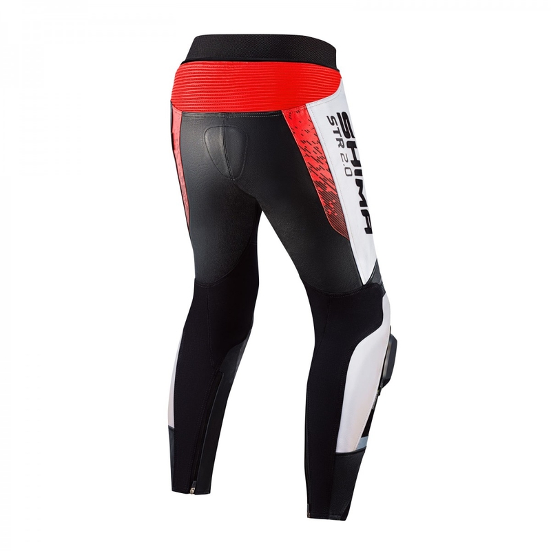 Shima STR 2.0 schwarz-weiß-fluorrote Motorradhose