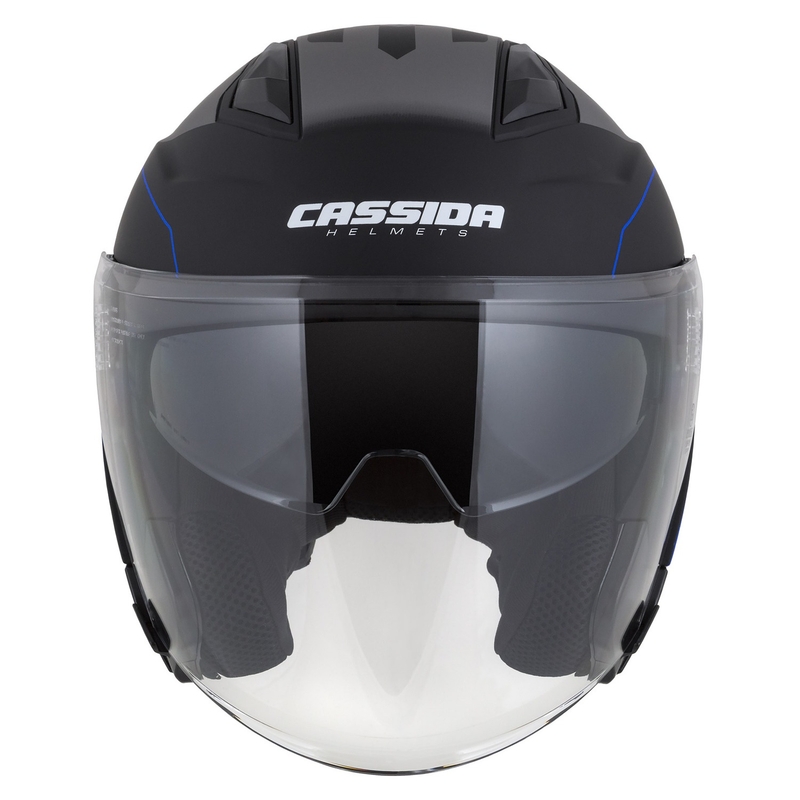 Cassida Jet Tech Roxor Schwarz-Grau-Blau Matte Open Motorradhelm