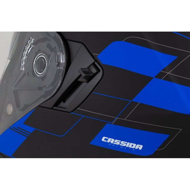 Cassida Jet Tech Roxor Schwarz-Grau-Blau Matte Open Motorradhelm